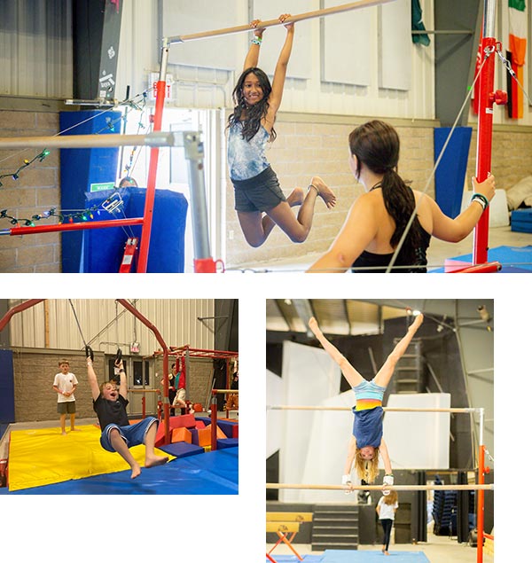 a collage of gymnastics photos