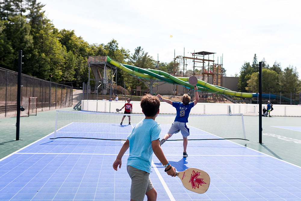 kids playing pickle ball